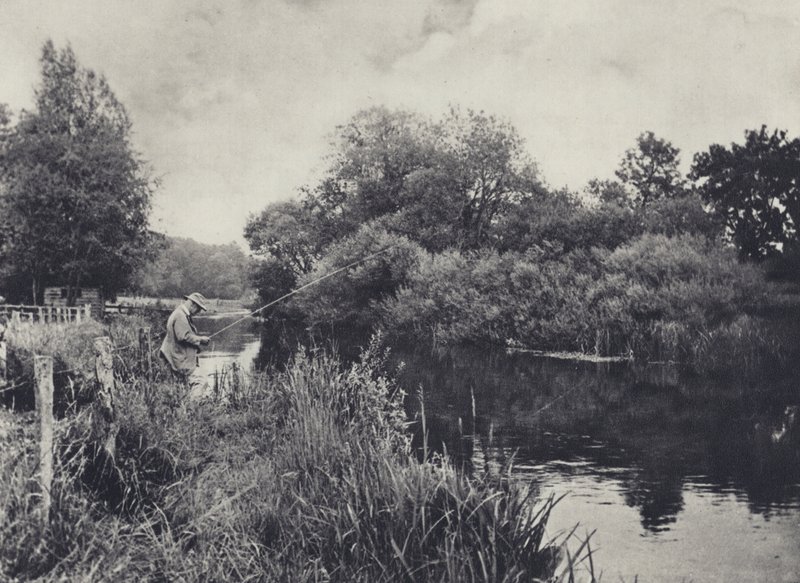 Boot Island under Stockbridge på testen (s/h-foto) af Edward Alfred Barton