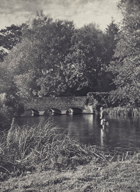 Aftenopgang ved Leverton Bridge (s/h-foto) af Edward Alfred Barton