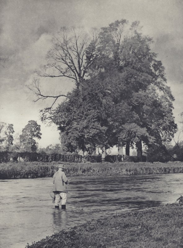 Ællingtid over Romsey på Test (s/h-foto) af Edward Alfred Barton