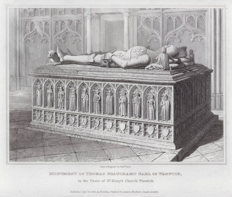 Monument af Thomas Beauchamp Earl of Warwick, i koret i St Mary