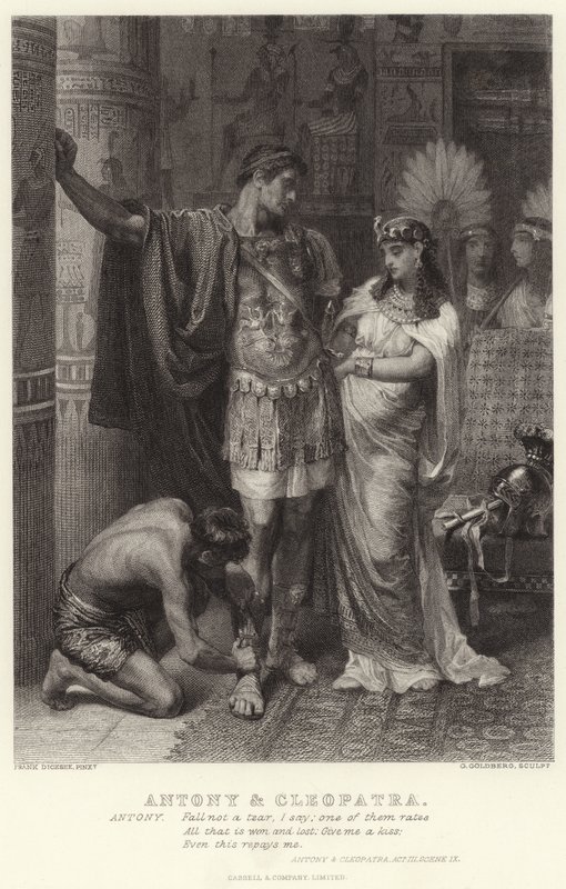 Antony og Cleopatra, Antony og Cleopatra, akt III, Scene IX af Edward Burne Jones