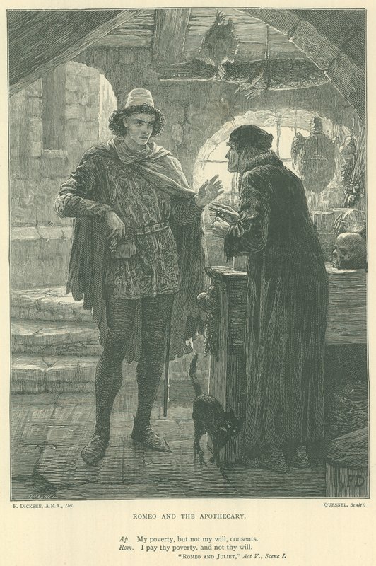 Illustration til Romeo og Julie af Edward Burne Jones