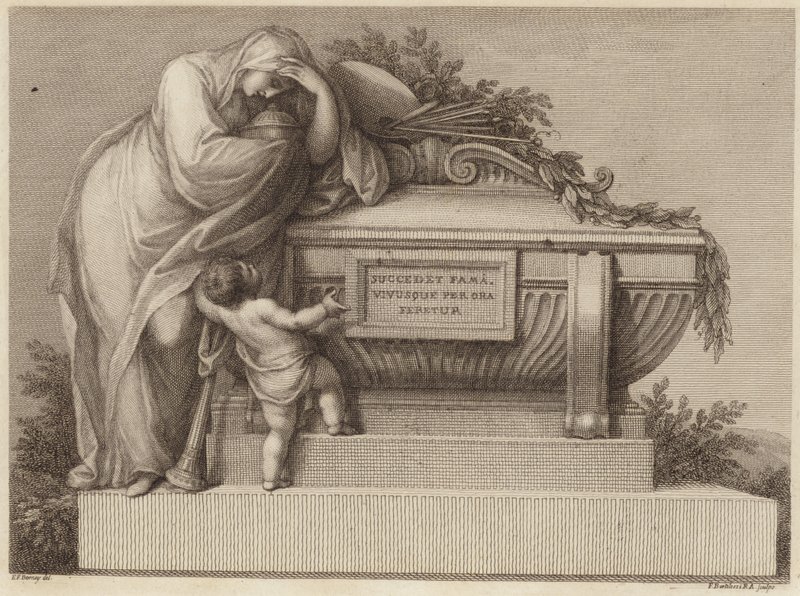 Sir Joshua Reynolds begravelsesbillet af Edward Francis Burney