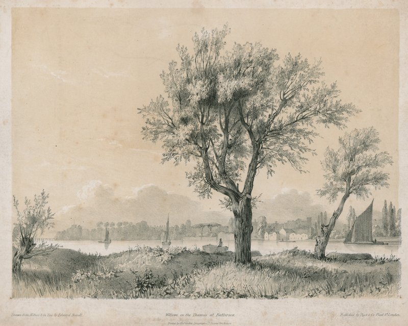Pile ved Themsen ved Battersea af Edward Hassell