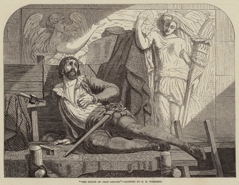 Jean Goujons død af Edward Henry Wehnert