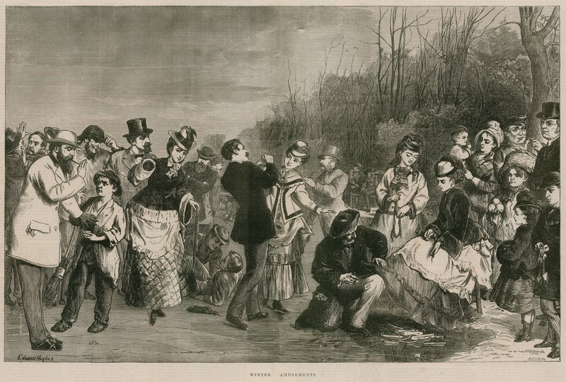 Vinterforlystelser - skøjteløb i Hyde Park, London af Edward Hughes