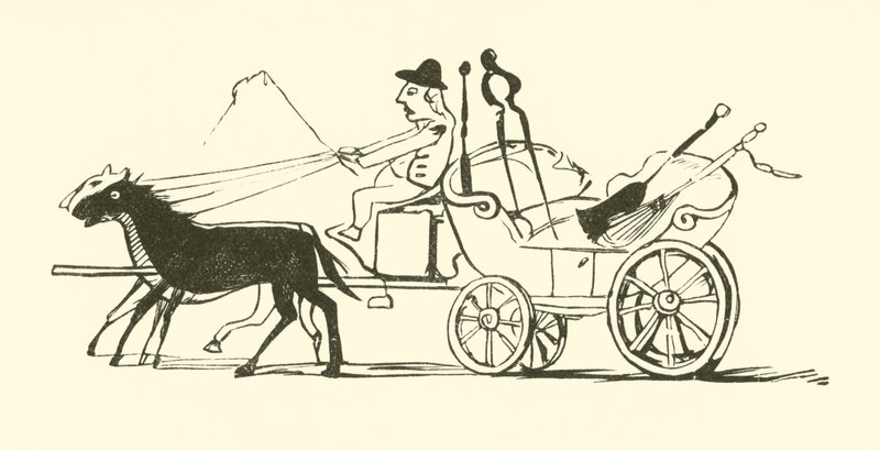 Kosten, skovlen, pokeren og tangen (gravering) af Edward Lear
