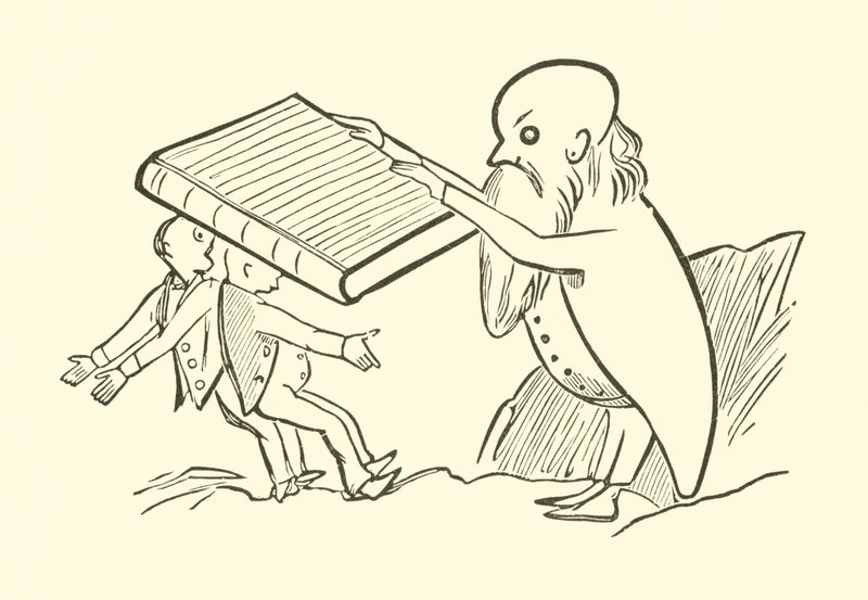 De to gamle bachelorer (gravering) af Edward Lear