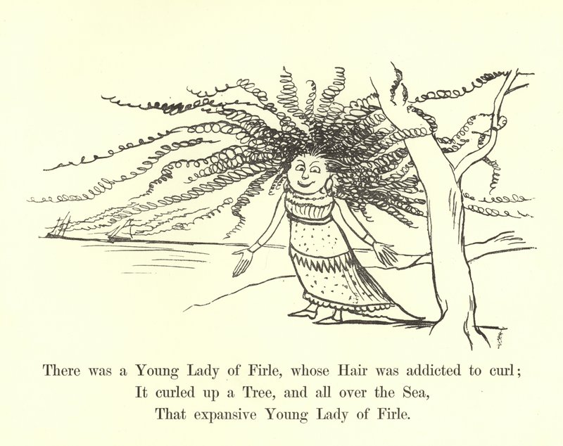 Der var en ung dame fra Firle, hvis hår var afhængig af krølle af Edward Lear