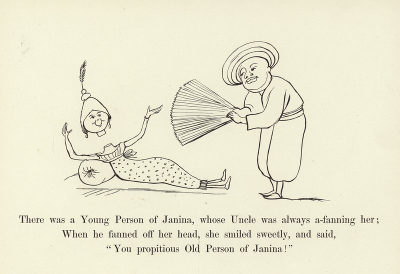 Der var en ung person af Janina, hvis onkel altid fangede hende af Edward Lear
