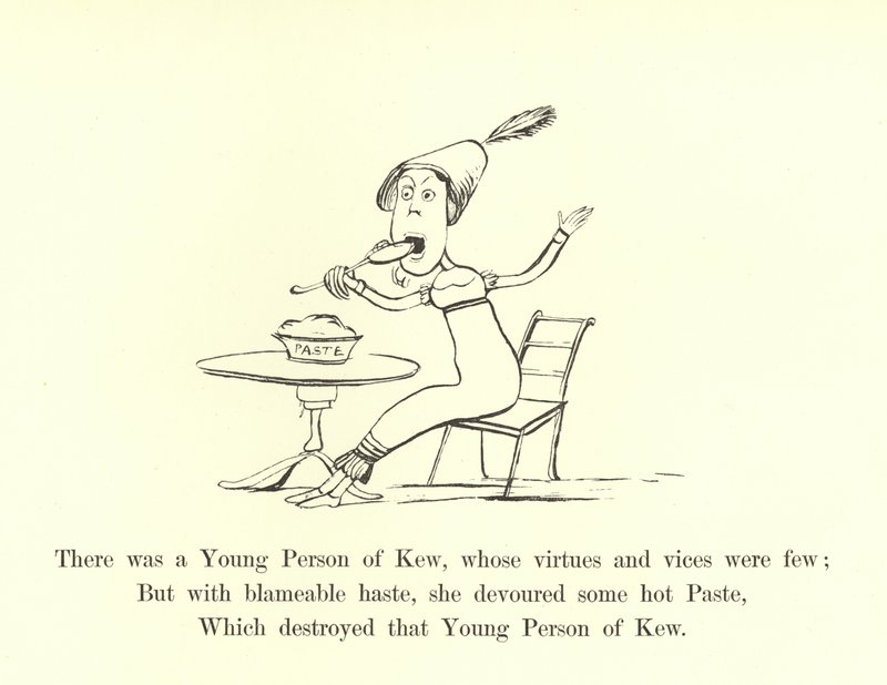 Der var en ung person fra Kew, hvis dyder og laster var få af Edward Lear