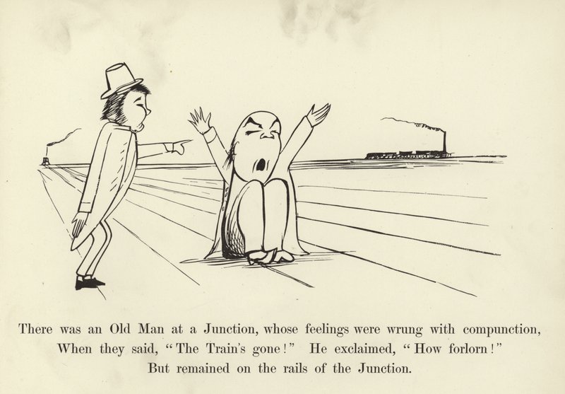 Der var en gammel mand ved et kryds, hvis følelser var forkerte med hensyn af Edward Lear