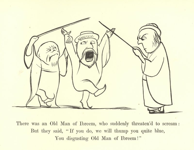 Der var en gammel mand fra Ibreem, som pludselig truede med at skrige af Edward Lear