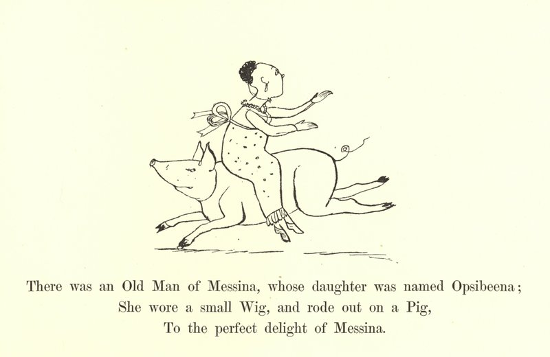 Der var en gammel mand fra Messina, hvis datter hed Opsibeena af Edward Lear