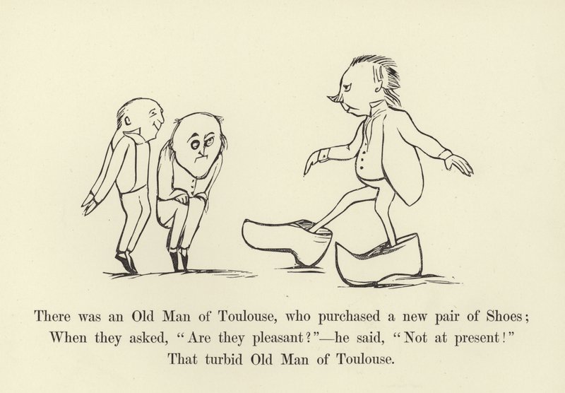 Der var en gammel mand fra Toulouse, som købte et par nye sko af Edward Lear