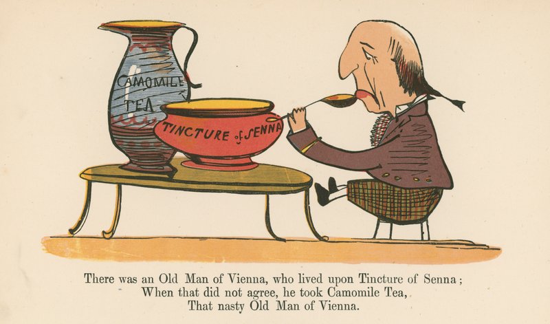 Der var en gammel mand fra Wien, som boede på Tincture of Senna, fra 