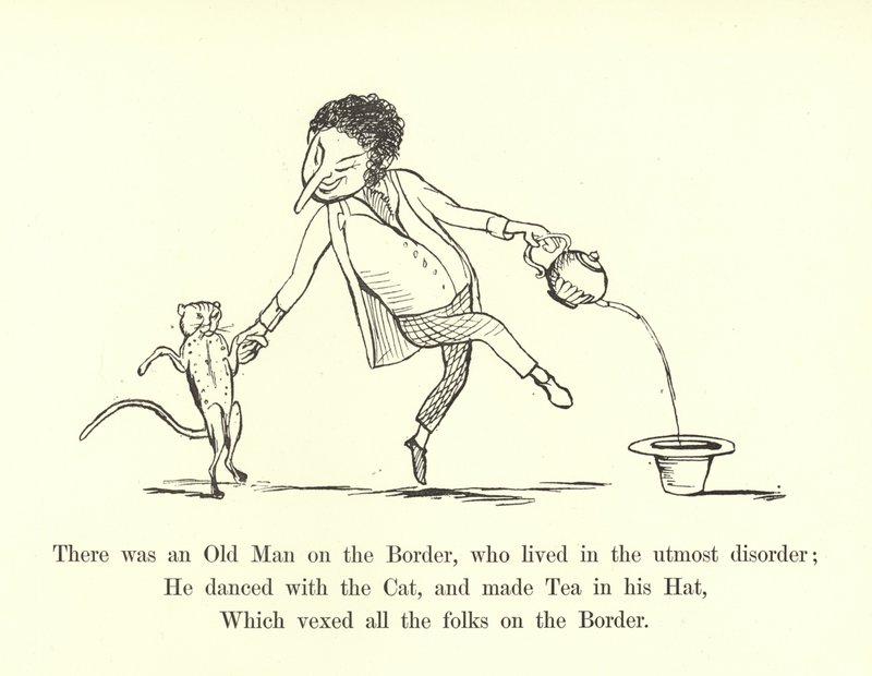 Der var en gammel mand på grænsen, som levede i den største uorden af Edward Lear