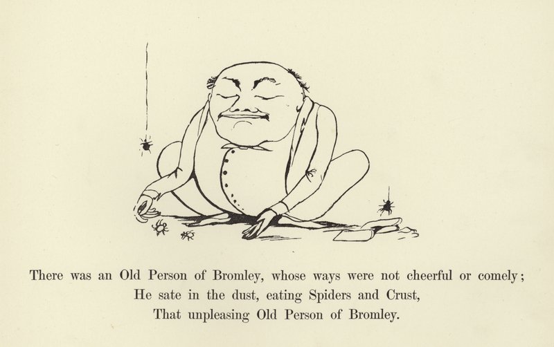 Der var en gammel person fra Bromley, hvis måder ikke var muntre eller hyggelige af Edward Lear