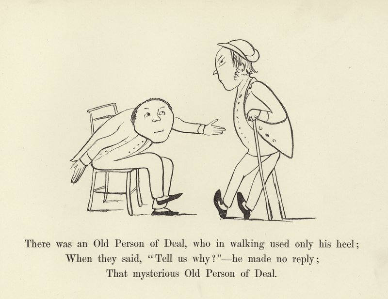Der var en Old Person of Deal, som i gang kun brugte sin hæl af Edward Lear