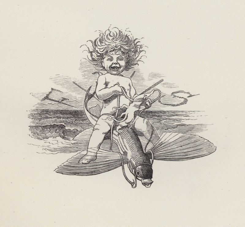Illustration til The Water-Babies af Charles Kingsley (gravering) af Edward Linley (after) Sambourne
