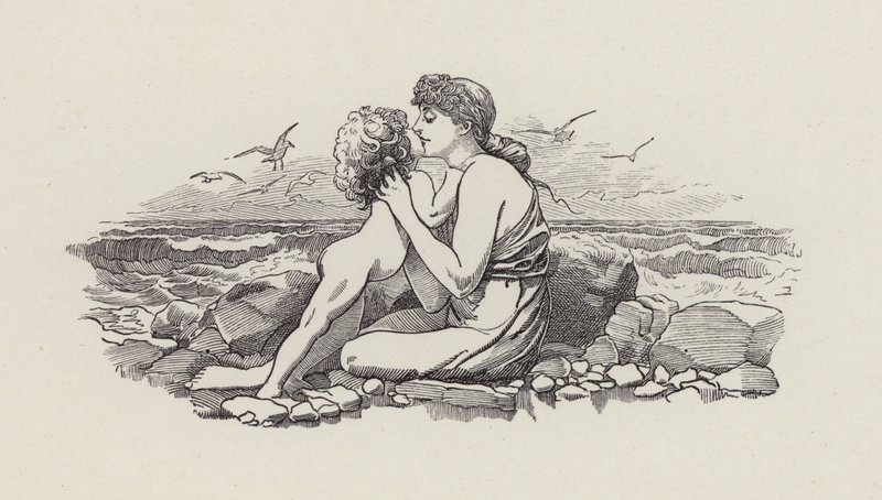 Illustration til The Water-Babies af Charles Kingsley (gravering) af Edward Linley (after) Sambourne