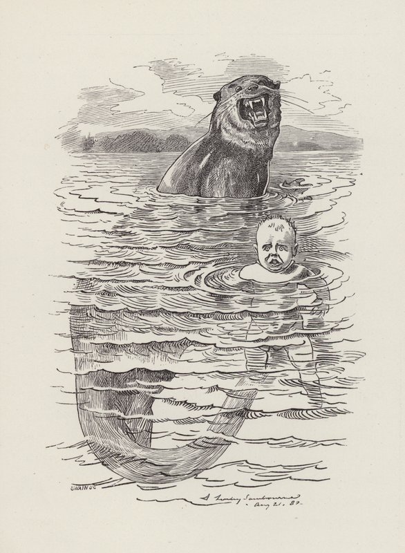 Illustration til vand-babyer af Charles Kingsley (gravering) af Edward Linley (after) Sambourne