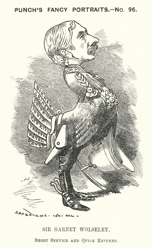 Punch tegnefilm: Garnet Wolseley af Edward Linley (after) Sambourne