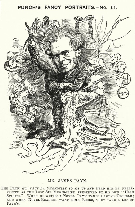 Punch tegnefilm: James Payn, engelsk forfatter (gravering) af Edward Linley (after) Sambourne