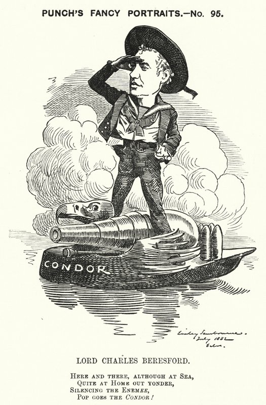Punch tegneserie: Lord Charles Beresford, anglo-irsk admiral og konservativ politiker (gravering) af Edward Linley (after) Sambourne