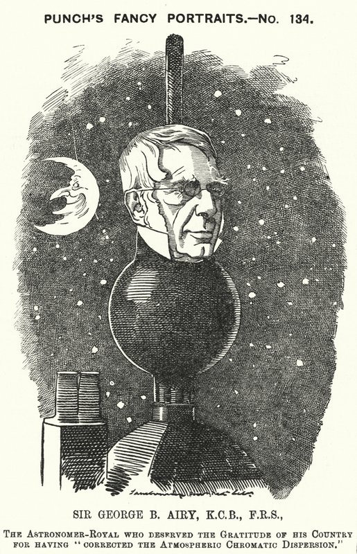 Punch tegnefilm: Sir George Biddell Airy, engelsk astronom Royal (gravering) af Edward Linley (after) Sambourne