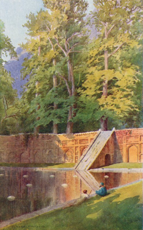 En terrasse i Nishat Bagh af Edward Mary Joseph Molyneux