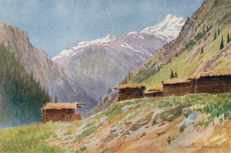 Kigger ned i Gurais-dalen fra Dudhgai Village af Edward Mary Joseph Molyneux