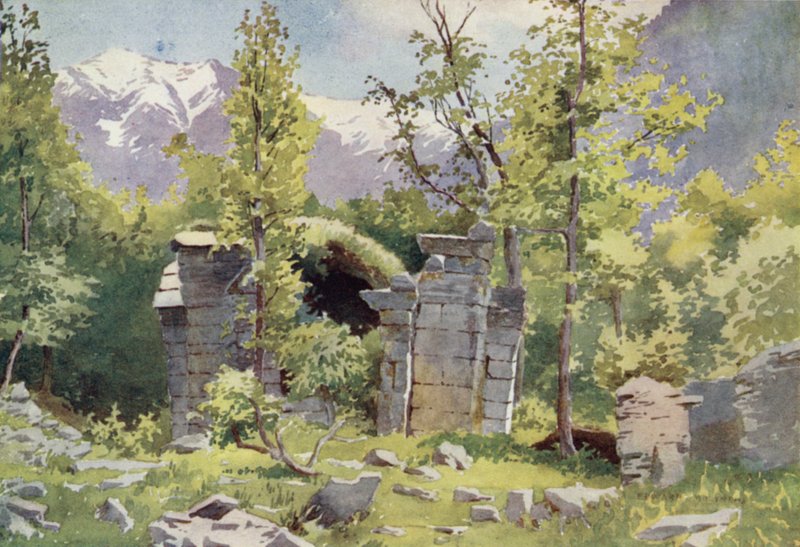 Ruiner af templer, Wangat, Sind-dalen af Edward Mary Joseph Molyneux