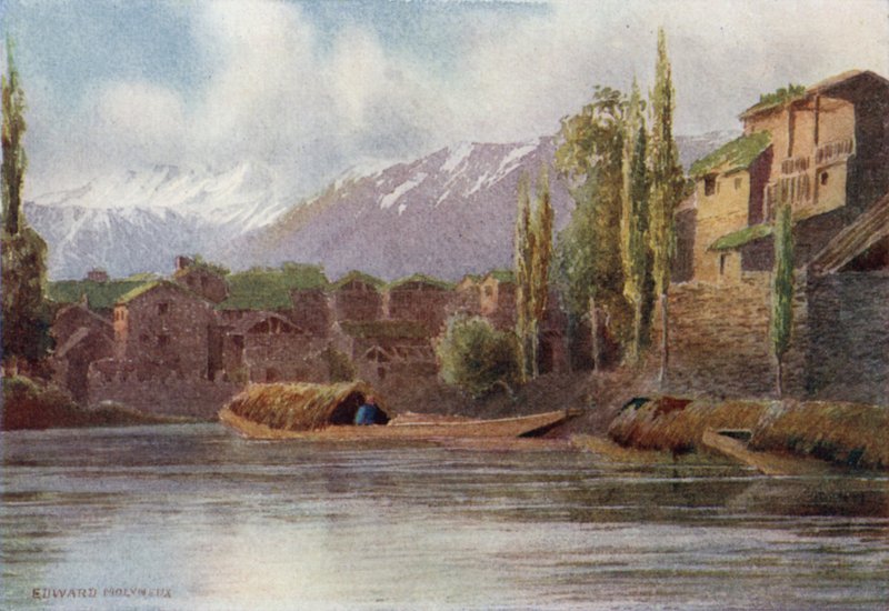 Forårsoversvømmelser i Kutical-kanalen, Srinagar af Edward Mary Joseph Molyneux
