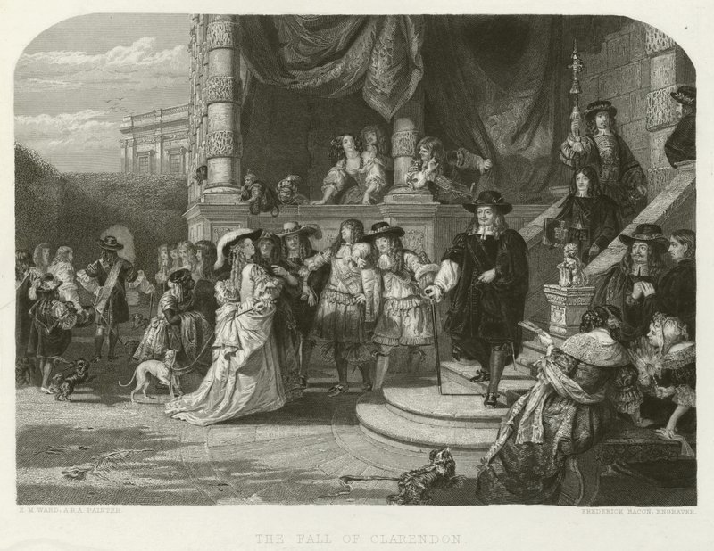 Clarendons fald af Edward Matthew after Ward