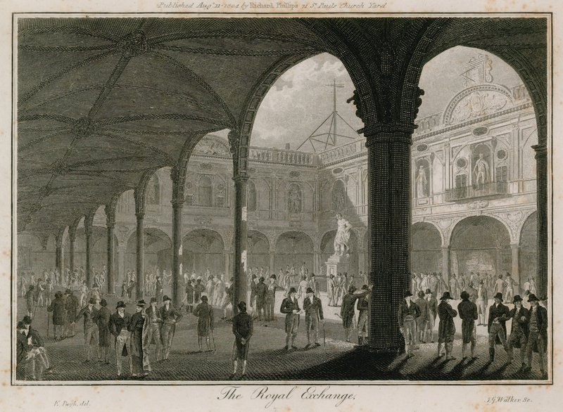 Royal Exchange, London af Edward Pugh
