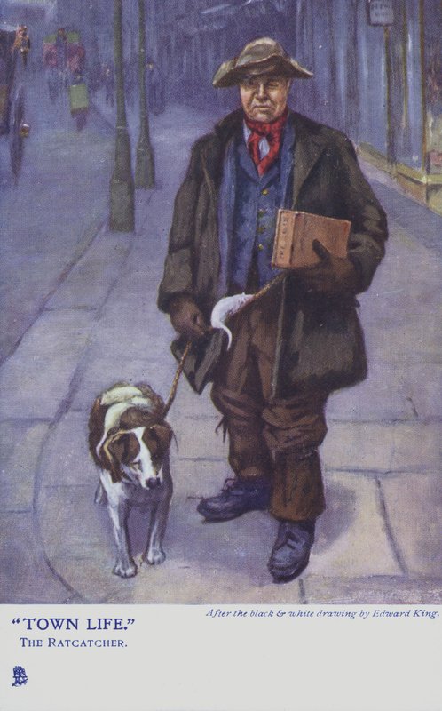 Rottefanger med sin hund af Edward R. King