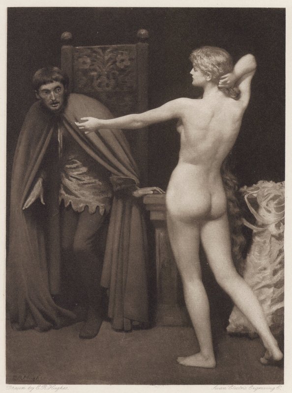 Il Pecorone: Dag XVIII, Roman II, Grevinden Matilda (litho) af Edward Robert Hughes