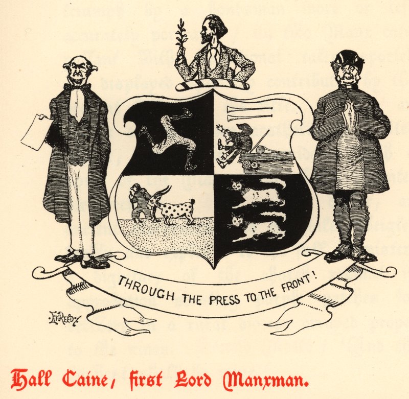 Hall Caine, First Lord Manxman (gravering) af Edward Tennyson Reed