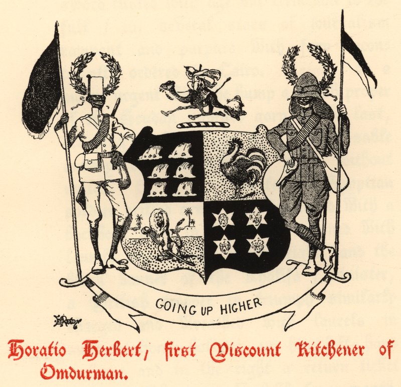 Horatio Herbert, første Viscount Kitchener af Omdurman (gravering) af Edward Tennyson Reed