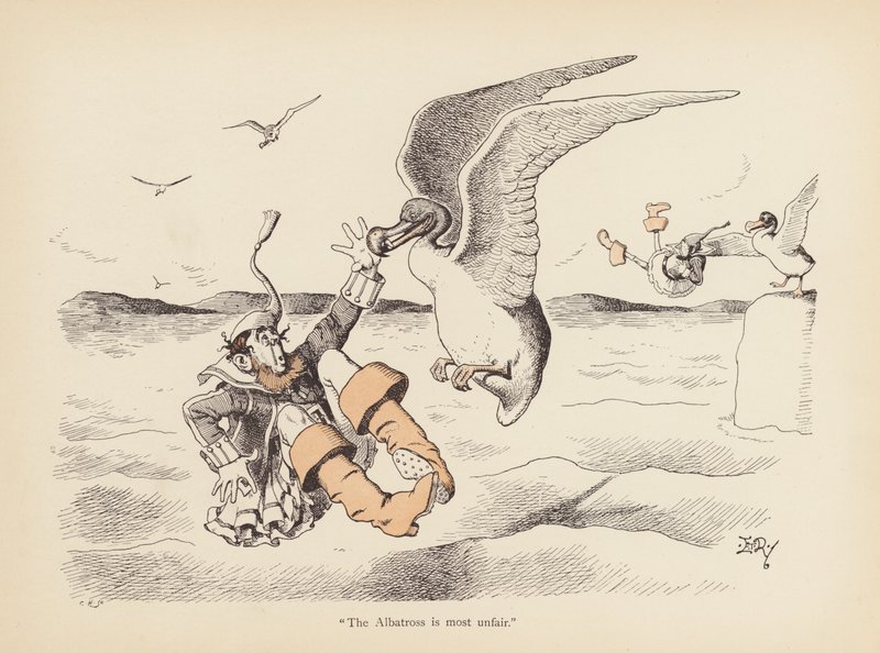 Haler med et twist: Albatrossen (farve litho) af Edward Tennyson Reed