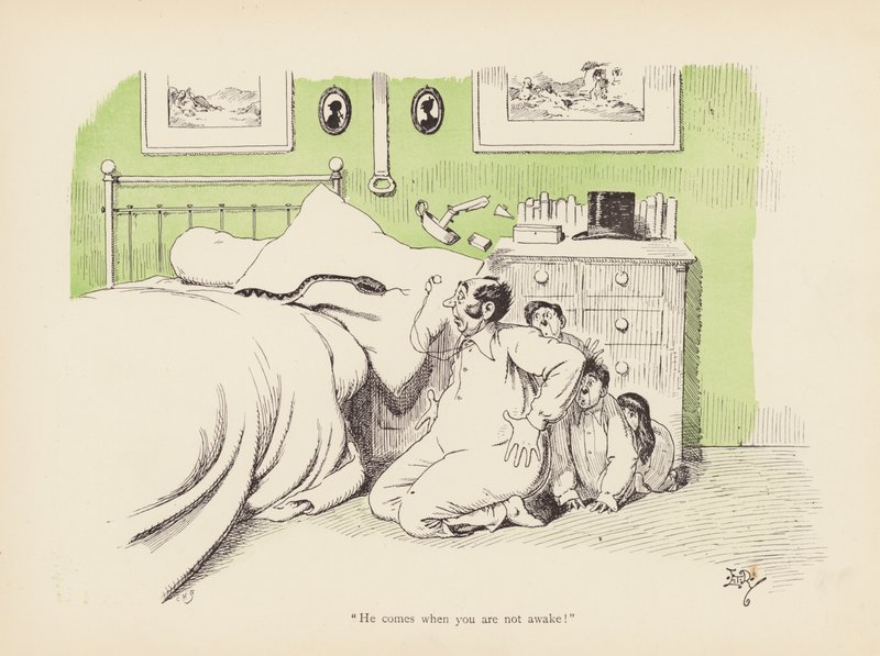 Haler med et twist: Viper (farve litho) af Edward Tennyson Reed