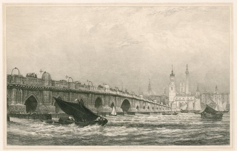 London Bridge af Edward William Cooke