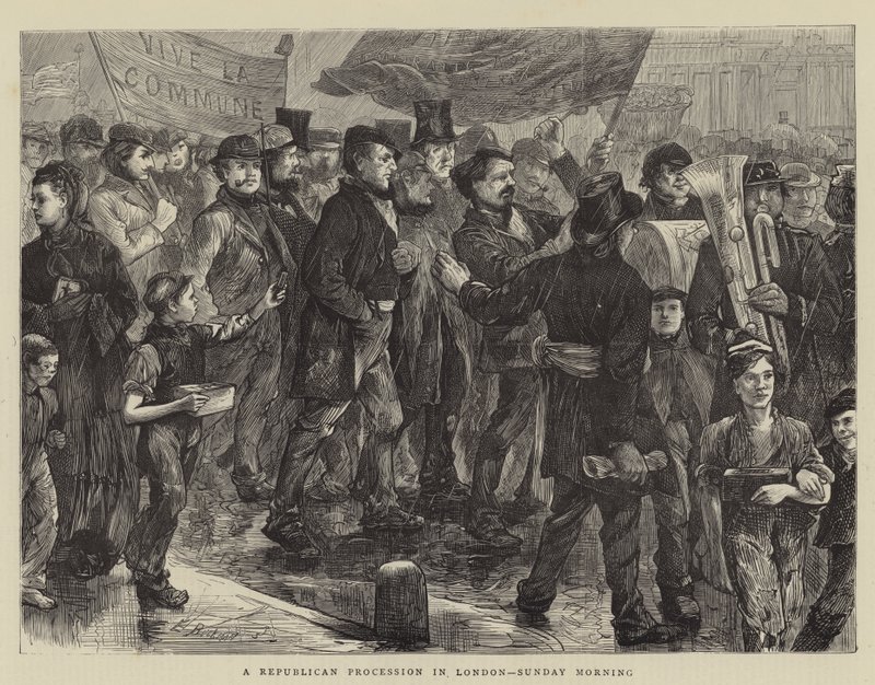En republikansk procession i London, søndag morgen af Edwin Buckman