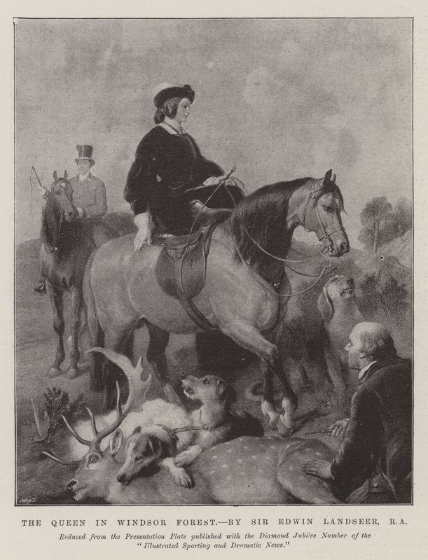 Dronningen i Windsor Forest af Edwin Landseer