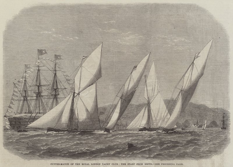 Cutter-Match fra Royal London Yacht Club, Start fra Erith af Edwin Weedon