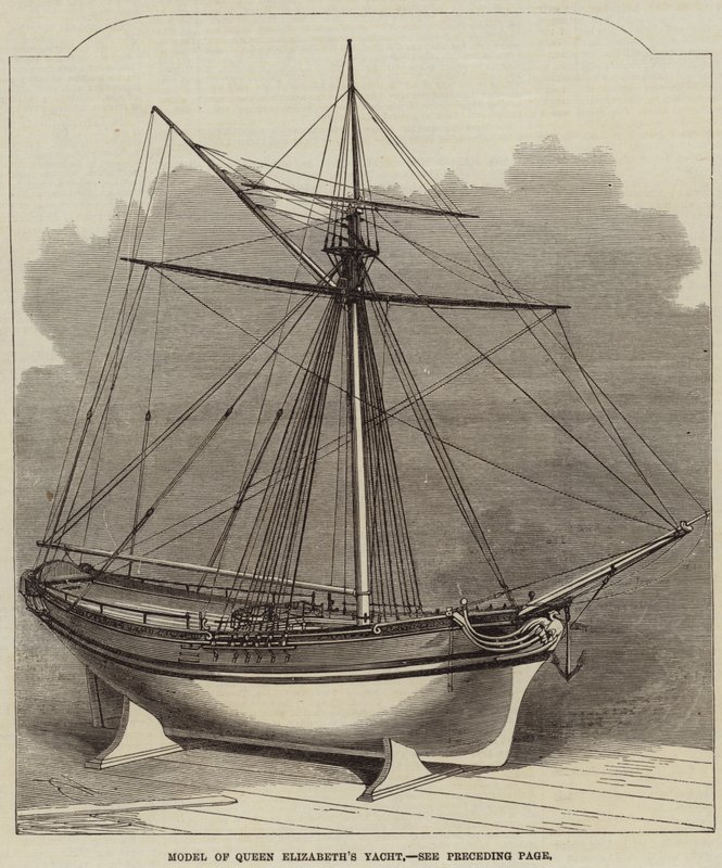 Model af dronning Elizabeths yacht af Edwin Weedon
