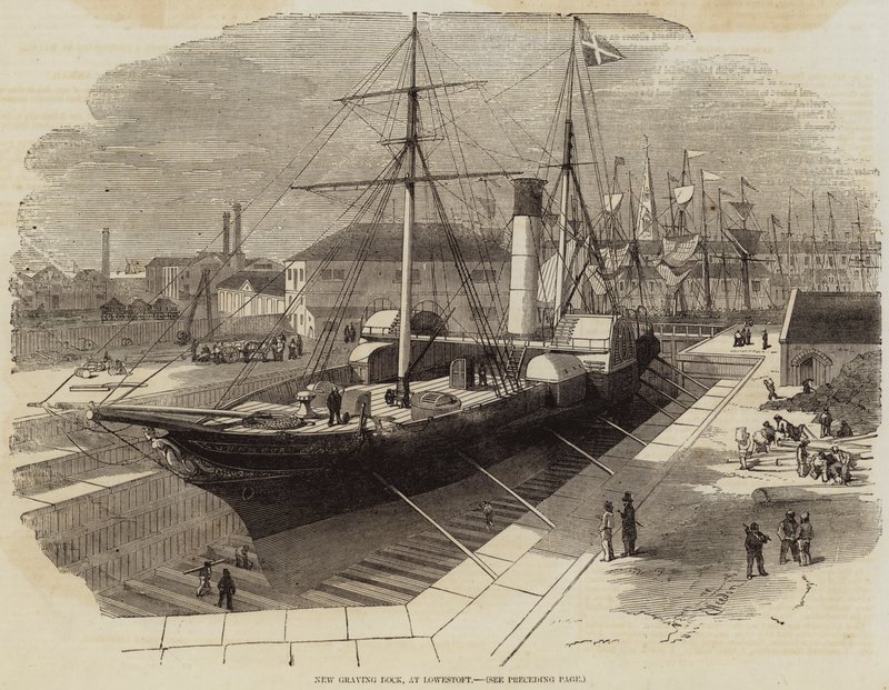 Ny Graving Dock, ved Lowestoft af Edwin Weedon