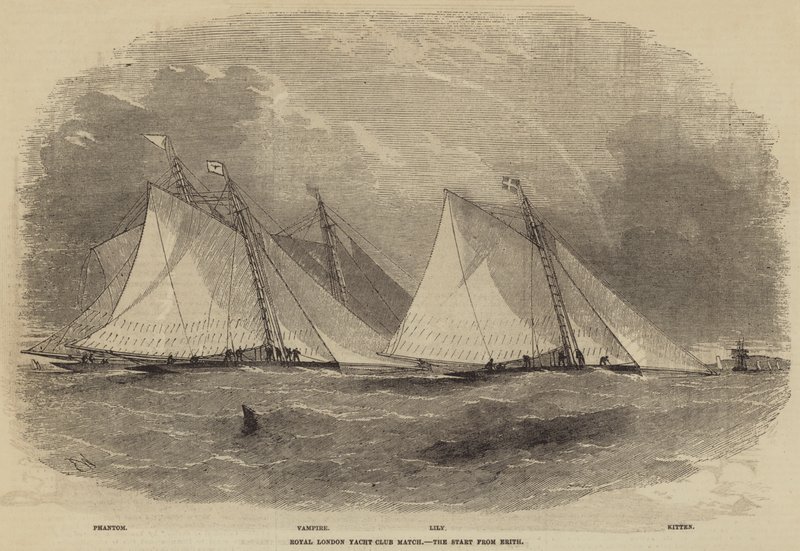 Royal London Yacht Club Match, starten fra Erith af Edwin Weedon
