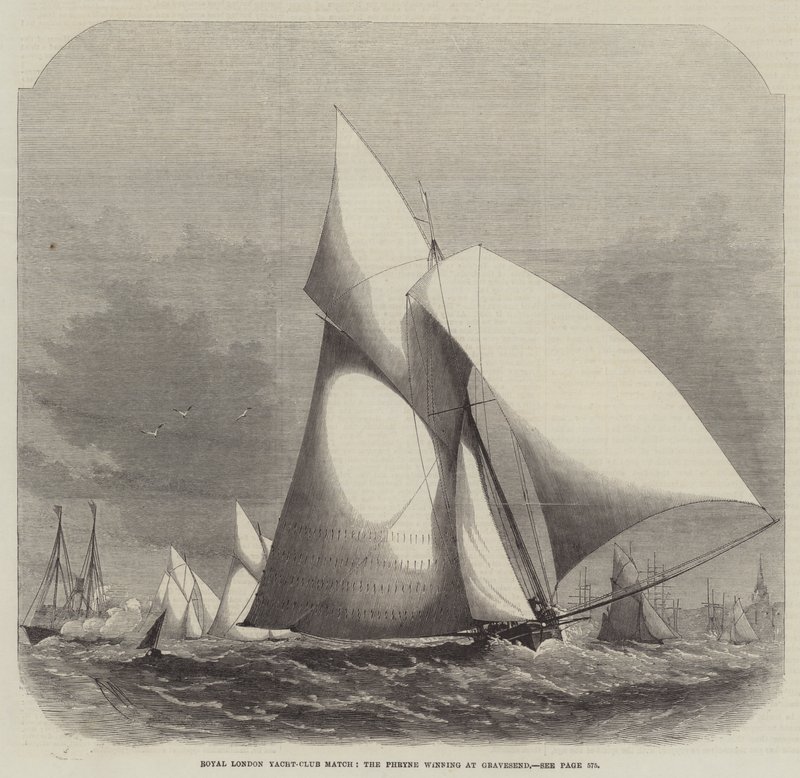 Royal London Yacht-Club Match, Phryne vinder i Gravesend af Edwin Weedon